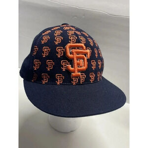 Vtg American Needle Fitted Hat Cap San Francisco Giants SFC Sz 7 1/8 Cooperstown